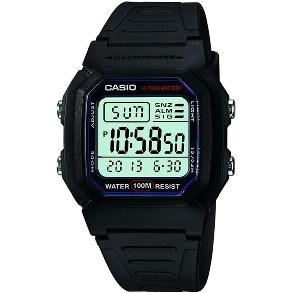 Casio Men’s W800h-1av Classic Sport Watch With Black Band 10-year battery life - Picture 1 of 7